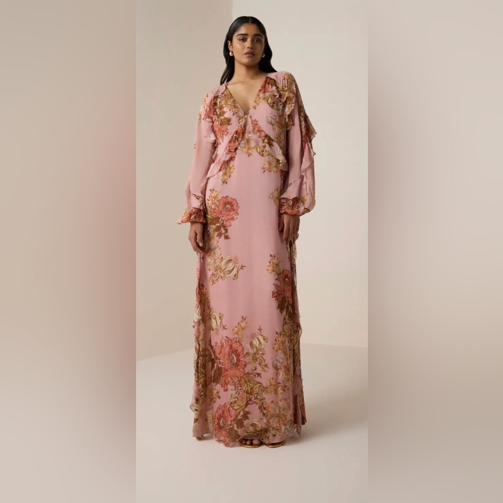 Hemant and Nandita Sula Ruffle Dress NWT - Picture 2 of 3